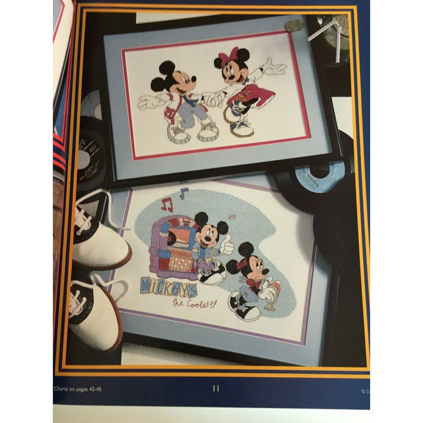 Disney Mickey Unlimited Ultimate Cross Stitch Collection Pattern Book 63 Projects Leisure Arts Mickey Minnie Donald Goofy Pluto