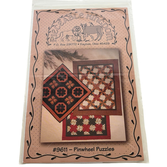 Pieceable Kingdom Applique Quilt Pattern Pinwheel Puzzles Flower Susan Parr 9611