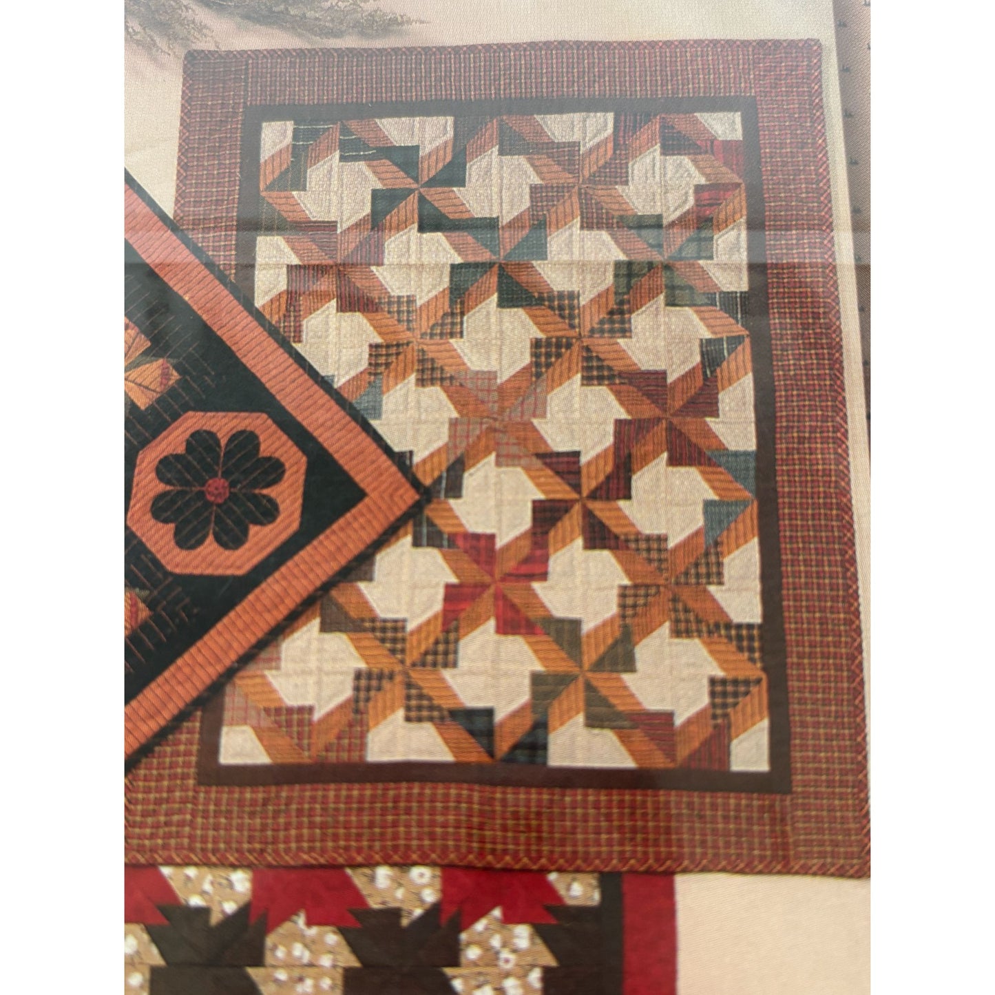 Pieceable Kingdom Applique Quilt Pattern Pinwheel Puzzles Flower Susan Parr 9611
