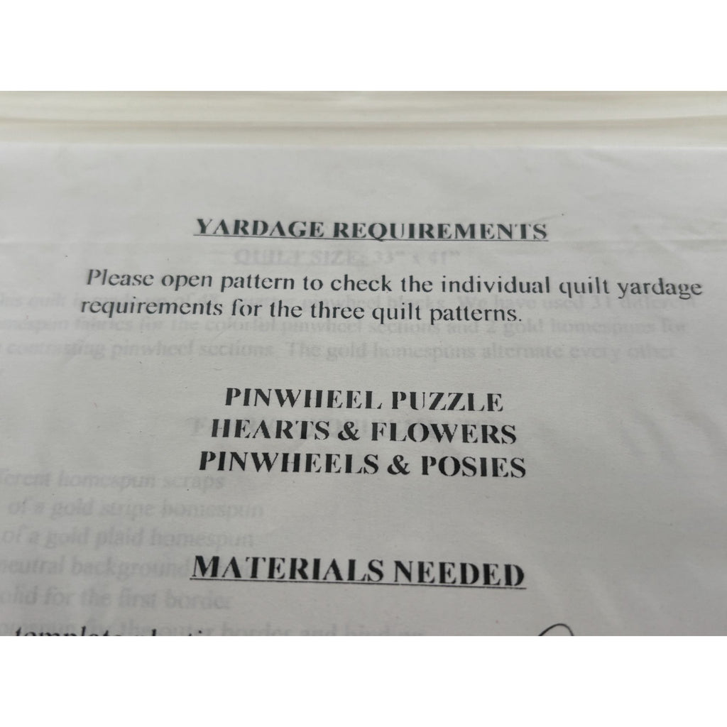 Pieceable Kingdom Applique Quilt Pattern Pinwheel Puzzles Flower Susan Parr 9611