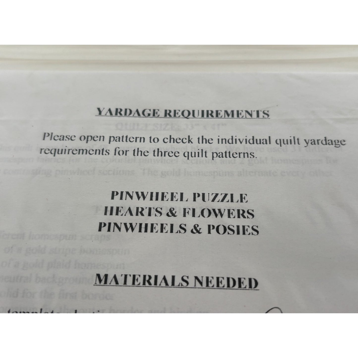 Pieceable Kingdom Applique Quilt Pattern Pinwheel Puzzles Flower Susan Parr 9611