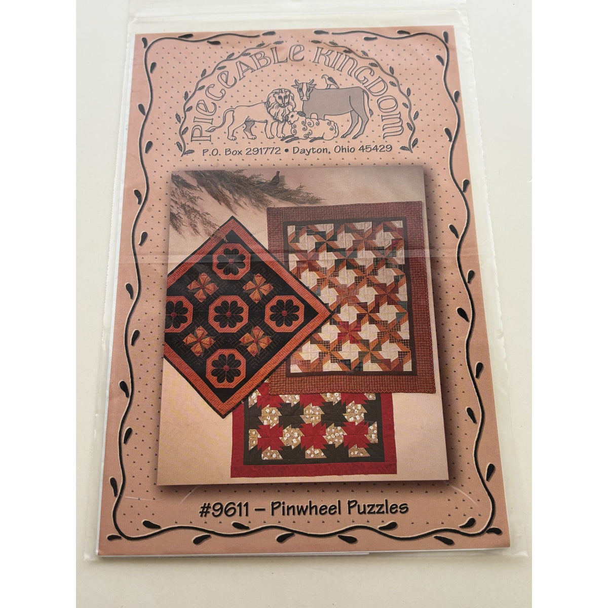 Pieceable Kingdom Applique Quilt Pattern Pinwheel Puzzles Flower Susan Parr 9611