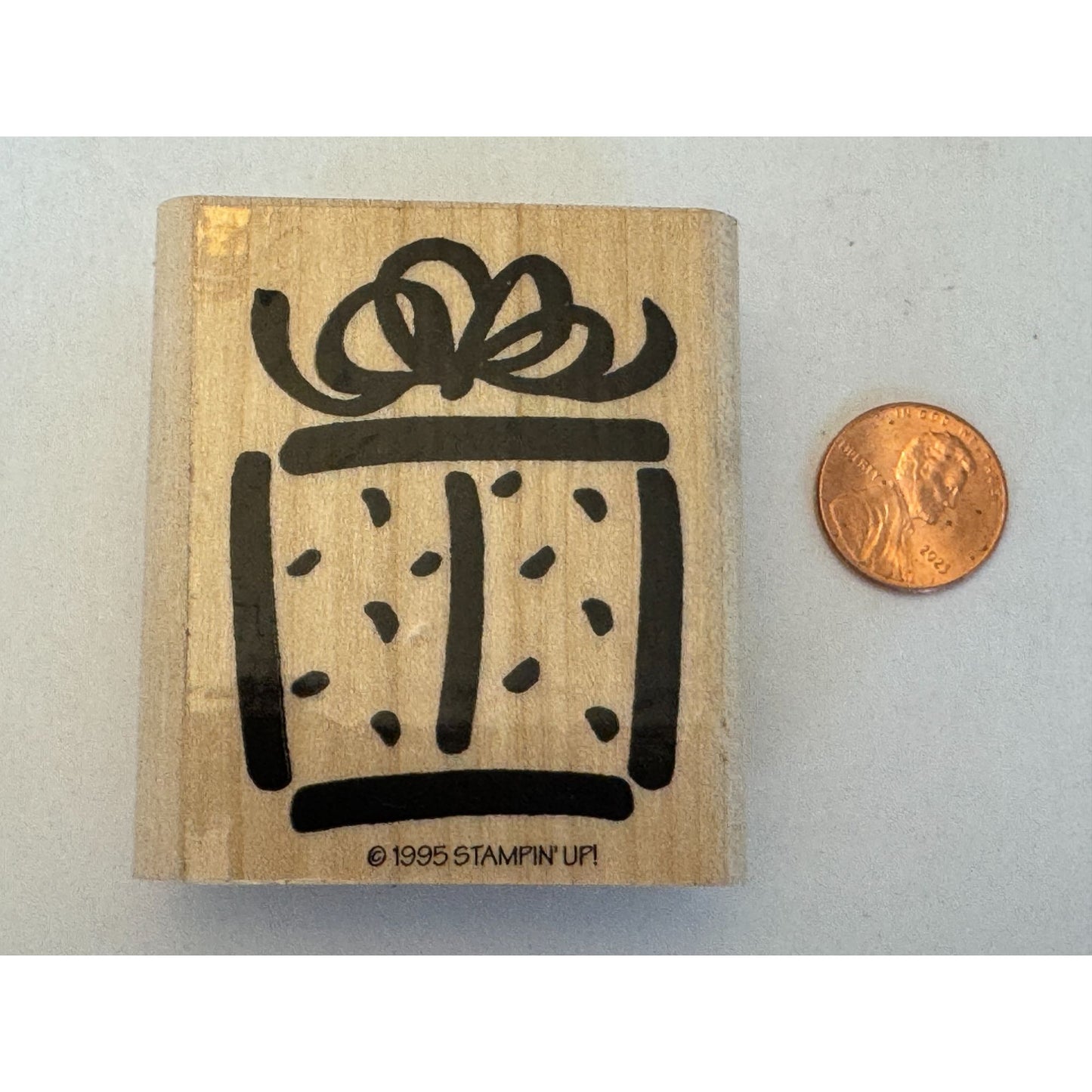 Stampin Up Rubber Stamp Gift Box Birthday Present Holidays Gift Tag Card Making