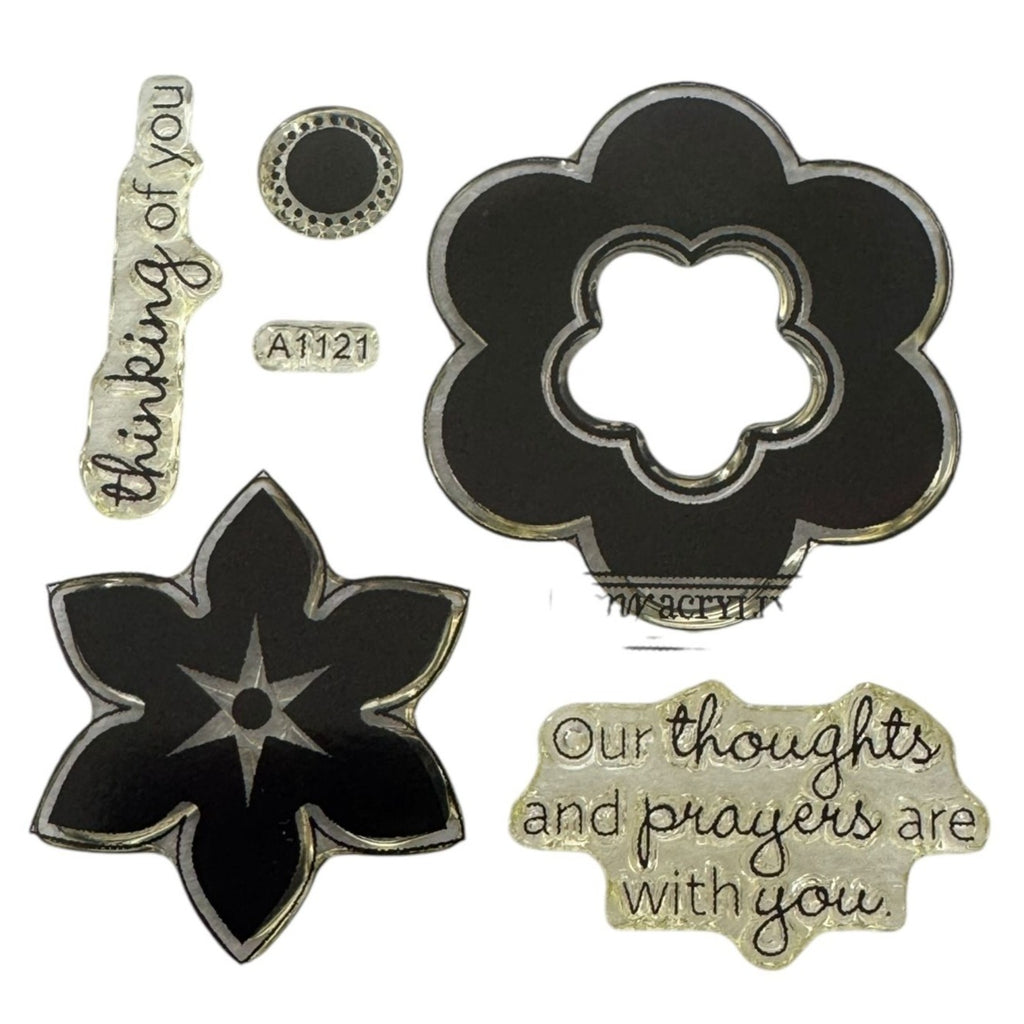 CTMH My Acrylix Acrylic Stamp Set Blossom Everyday Life Thoughts and Prayers