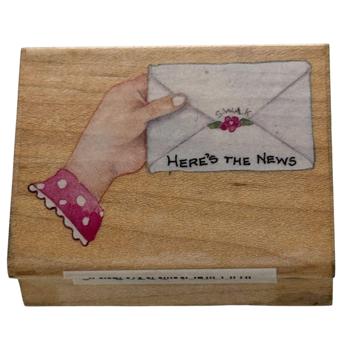 All Night Media Rubber Stamp Here is the News Envelope Snail Mail Susan Branch