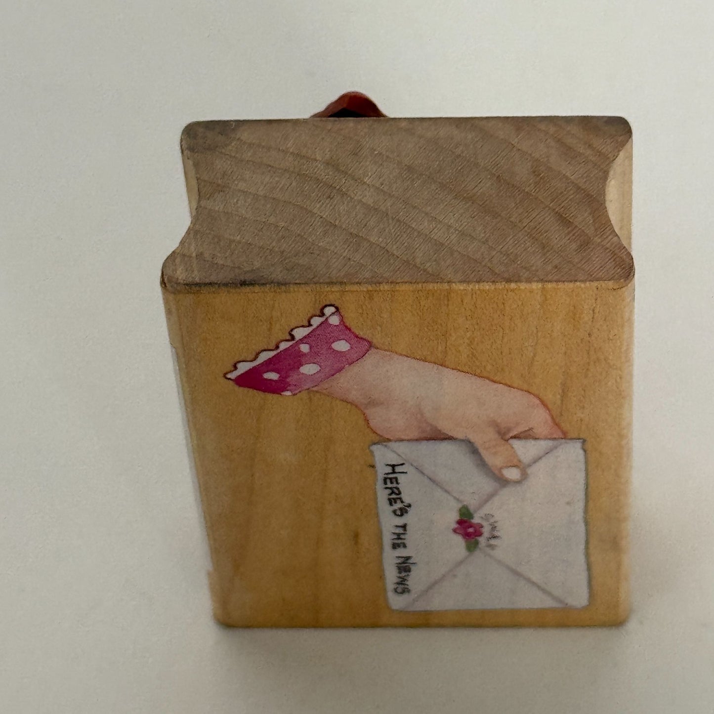 All Night Media Rubber Stamp Here is the News Envelope Snail Mail Susan Branch