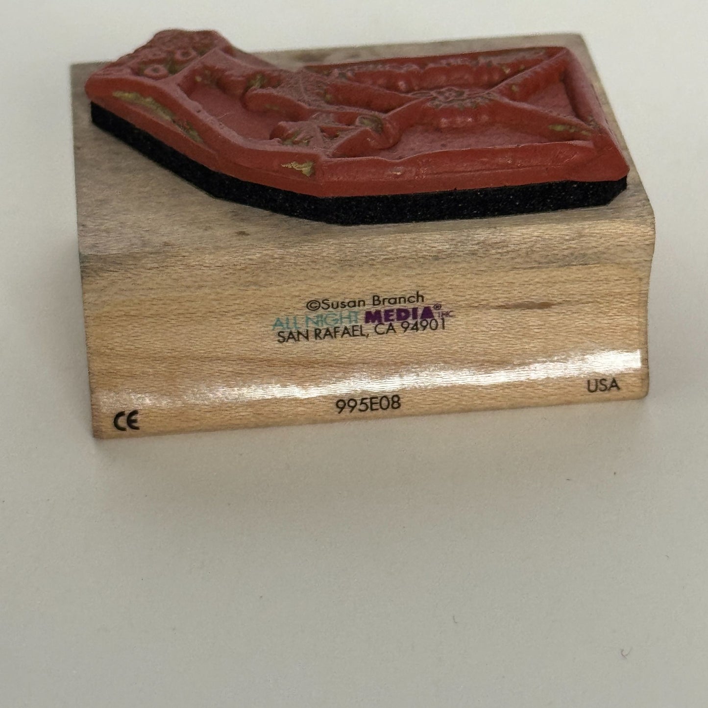 All Night Media Rubber Stamp Here is the News Envelope Snail Mail Susan Branch