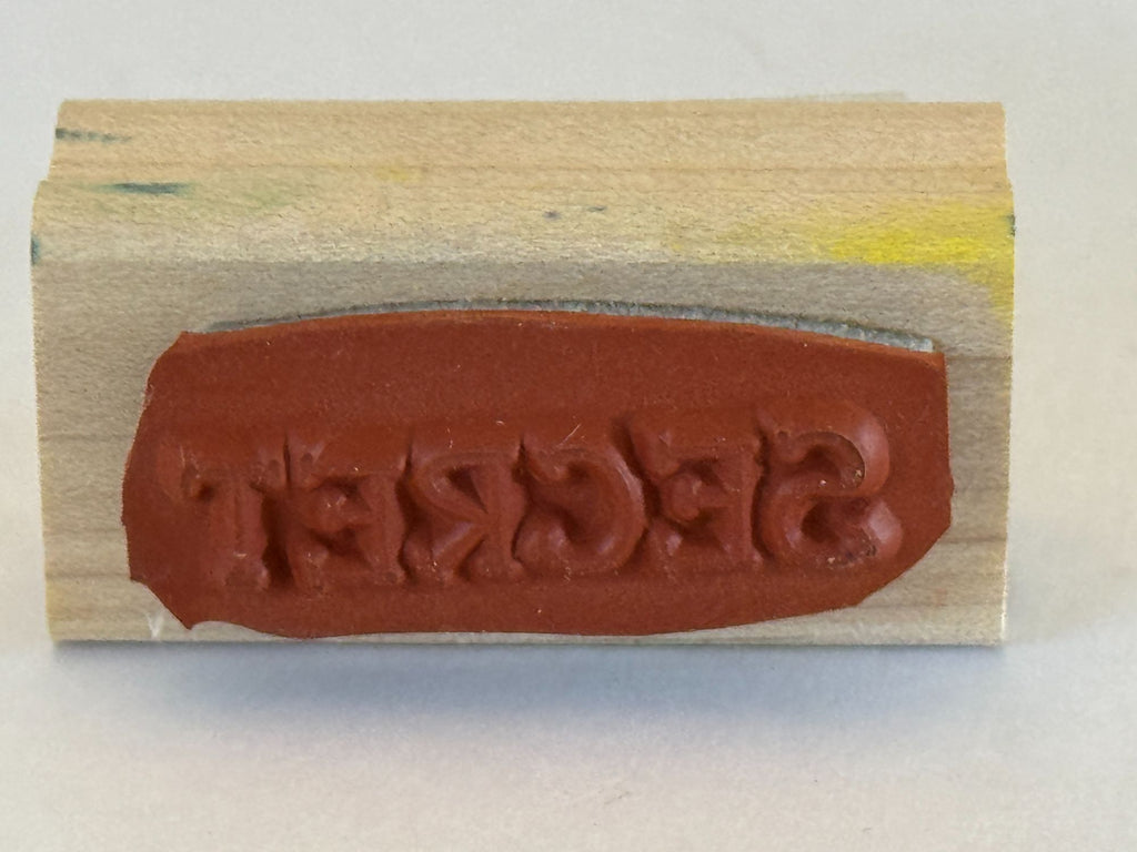 Stampin Up Rubber Stamp Secret Card Making Word Sentiment Wood Mounted