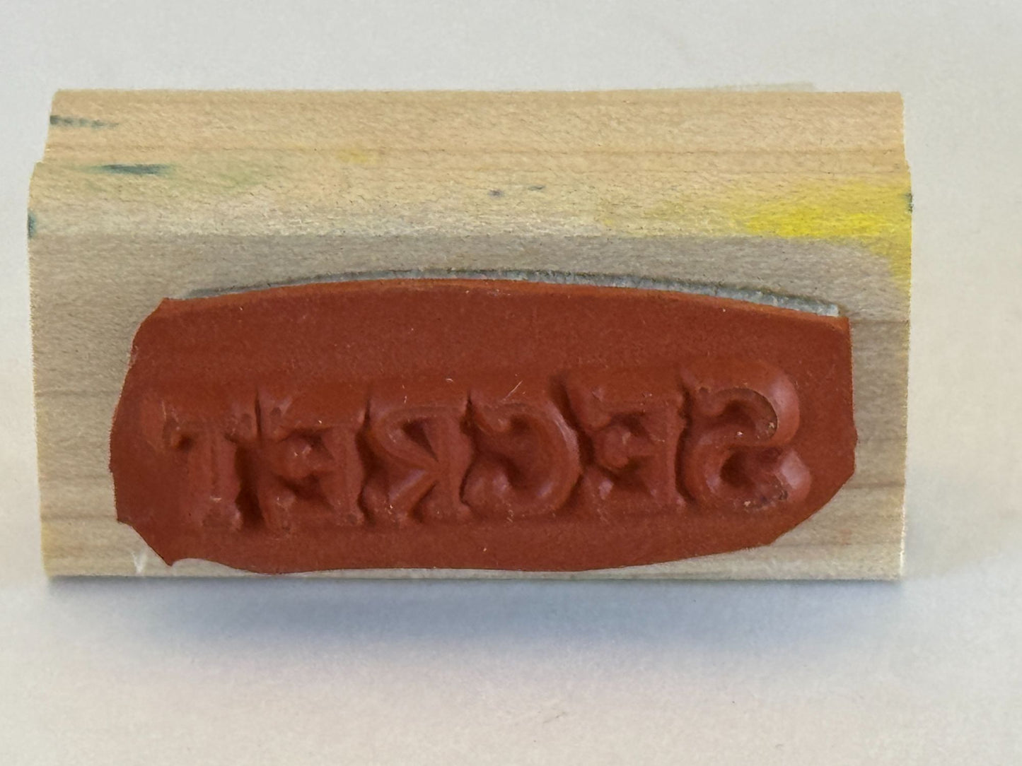 Stampin Up Rubber Stamp Secret Card Making Word Sentiment Wood Mounted