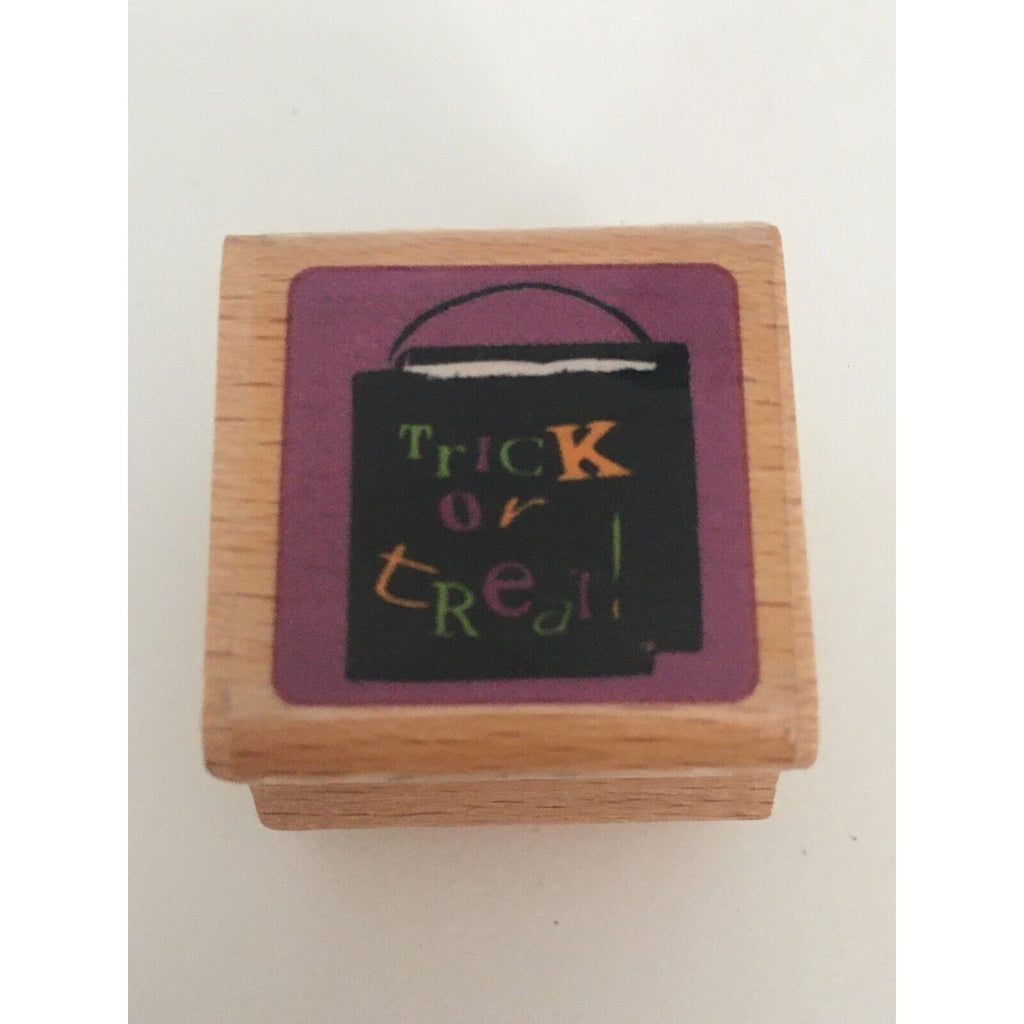 Doodles By Design Rubber Stamp Candy Bag Trick Treat Halloween Set of 2 #K46