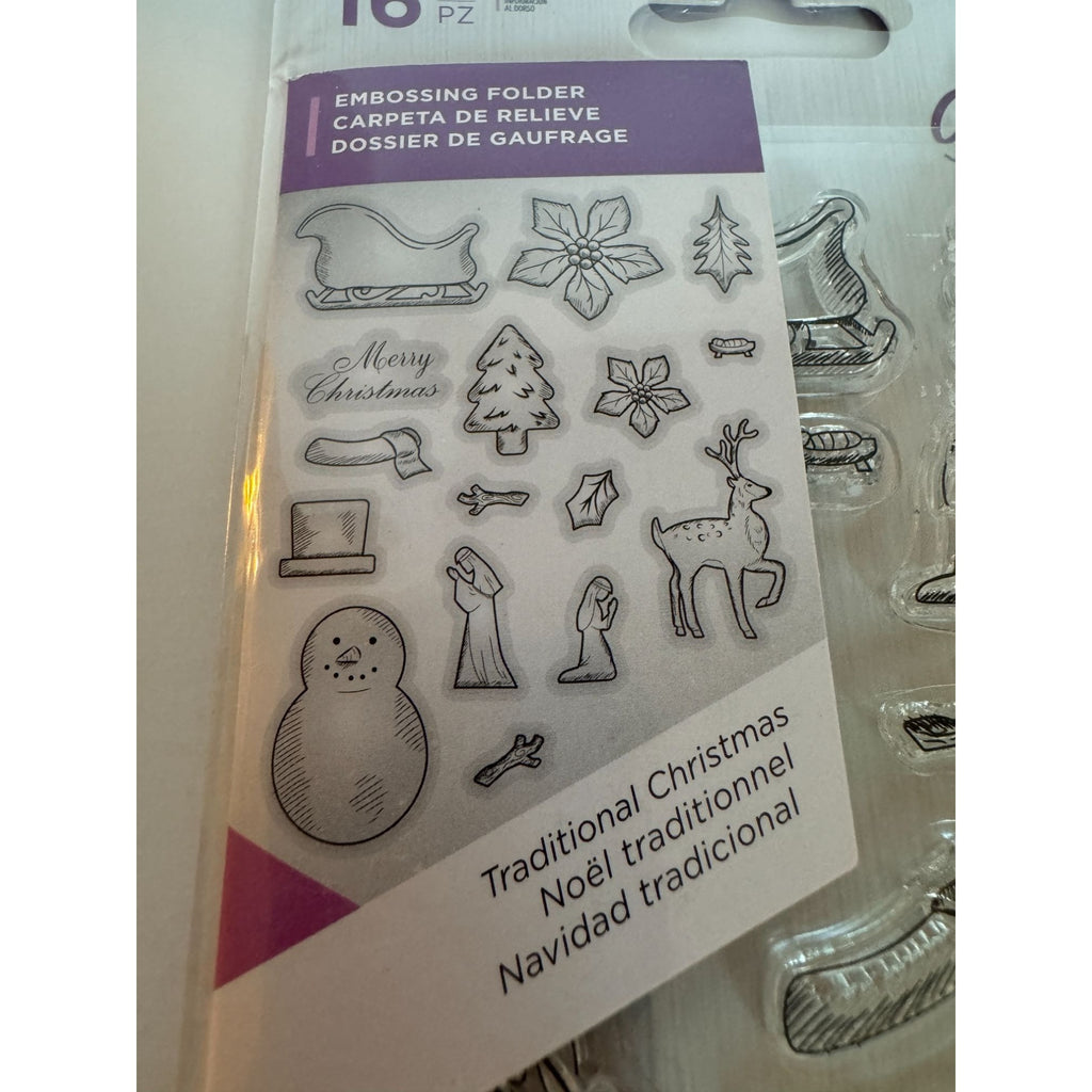 Gemini Traditional Christmas Stamps Set Nativity Sleigh Snowman Gift Tag Tiny