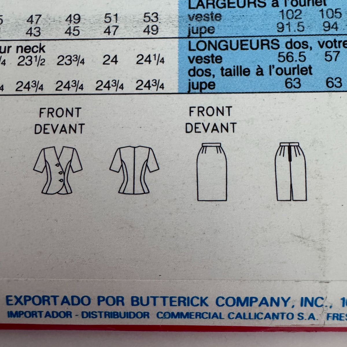 Butterick Sewing Pattern 6885 Tailored Top Classic Skirt Suit 90s 6-10 Easy Uncut Work