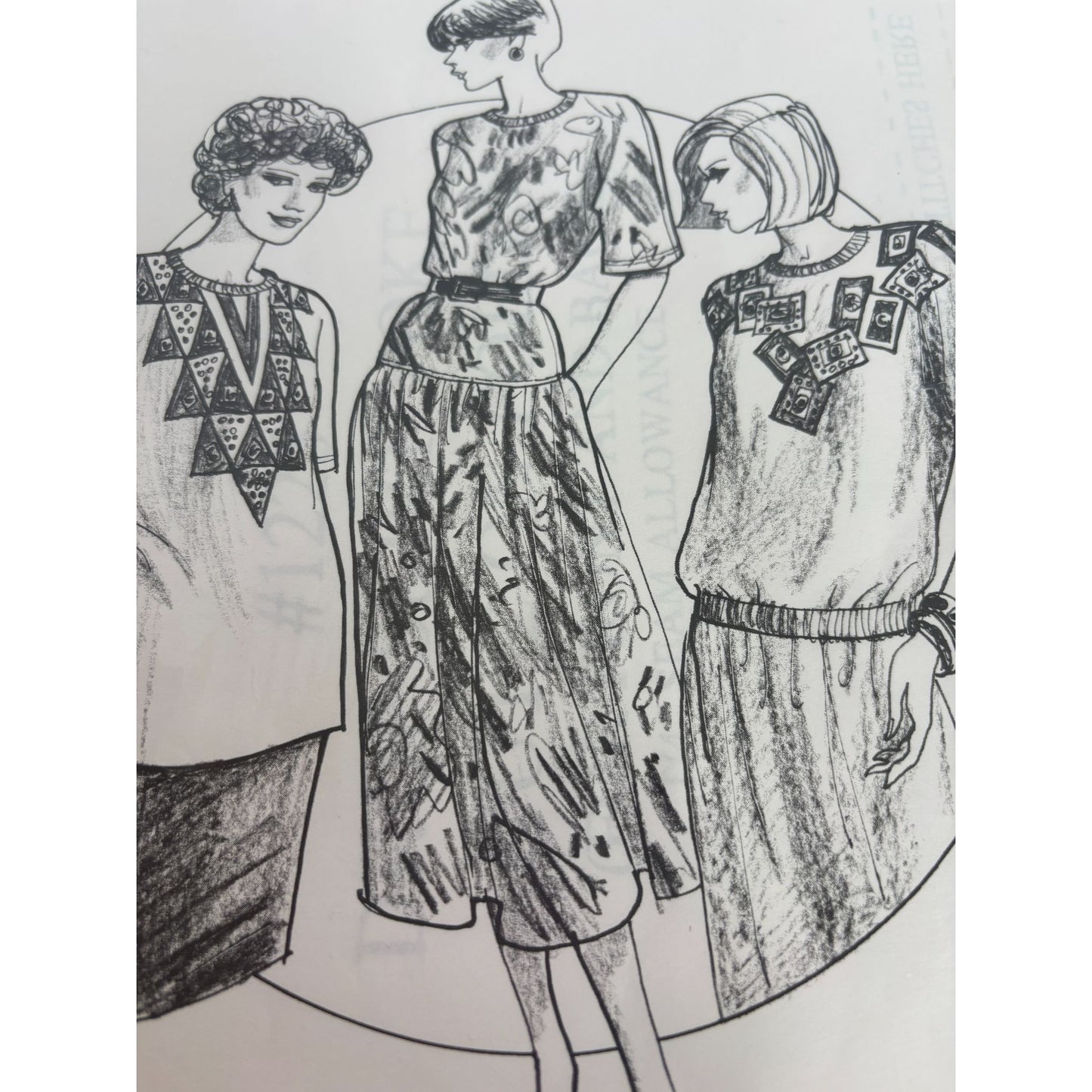 Great Copy Sewing Pattern 1225 Drop Yoke Skirt Pullover Top XS-XL Uncut