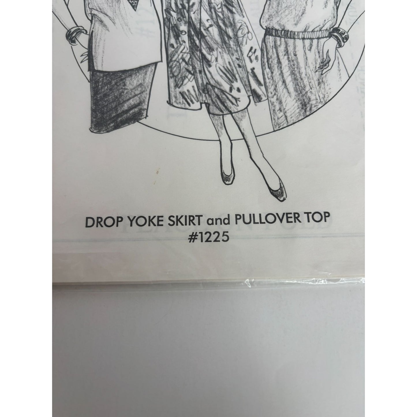 Great Copy Sewing Pattern 1225 Drop Yoke Skirt Pullover Top XS-XL Uncut