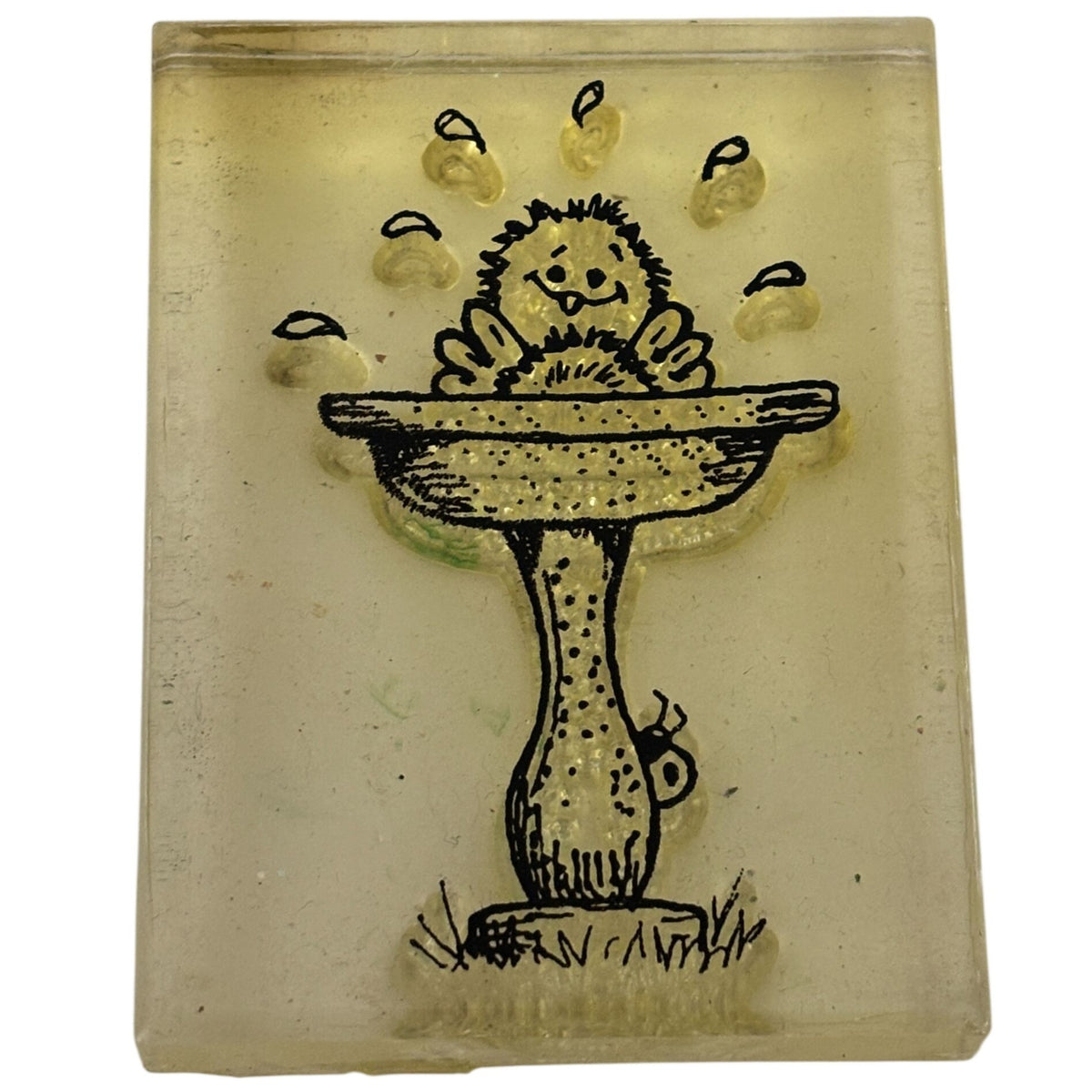 Vintage Garden Rubber Stamp Set Welcome Sign Post Birdbath Ladybug Cottagecore Stamps Cardmaking