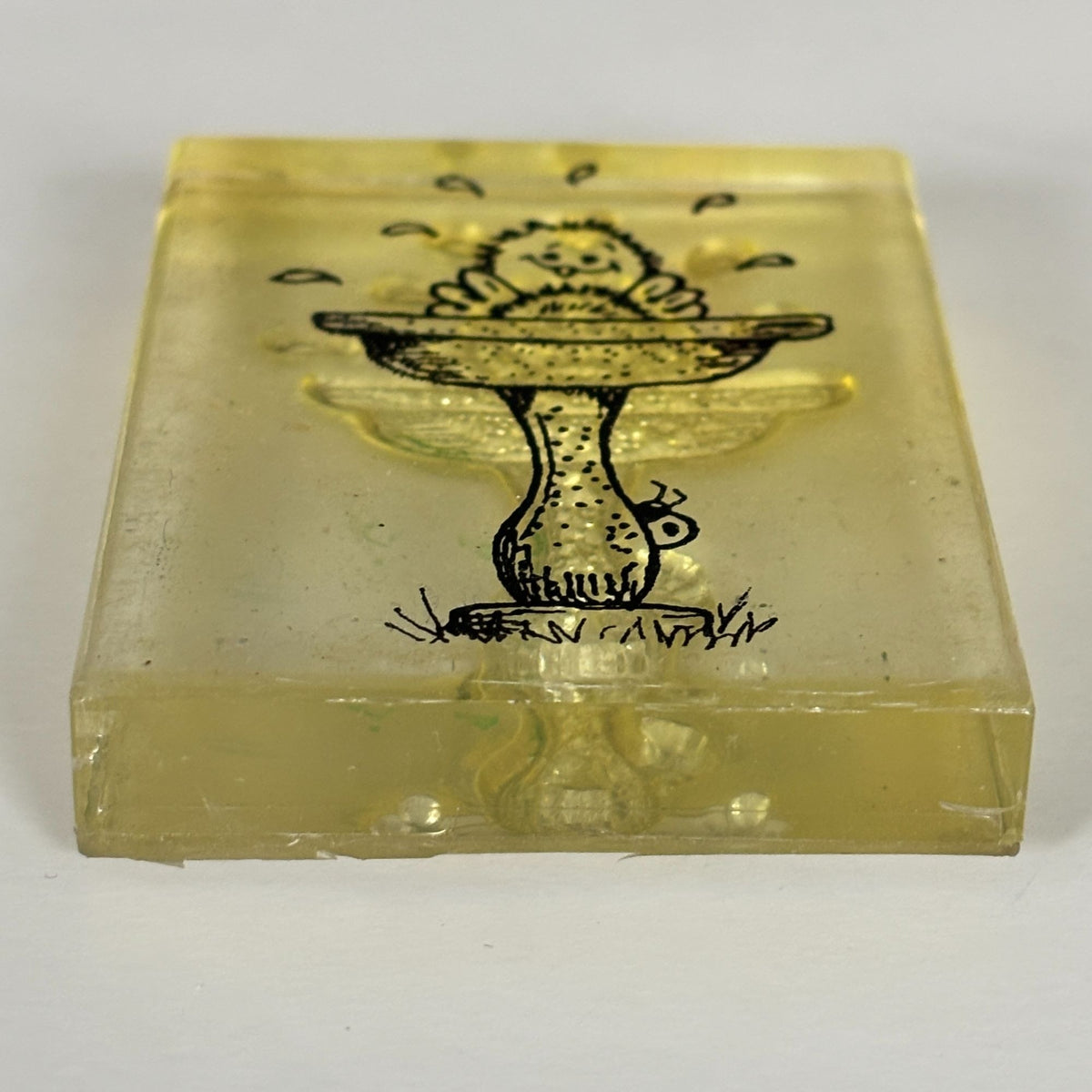 Vintage Garden Rubber Stamp Set Welcome Sign Post Birdbath Ladybug Cottagecore Stamps Cardmaking