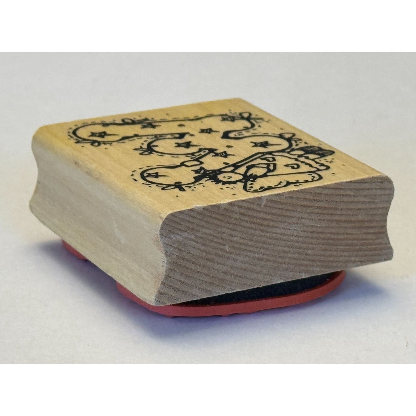 Hooks Lines and Inkers Rubber Stamp Alphabet Letter W Initial Country Angel Wood