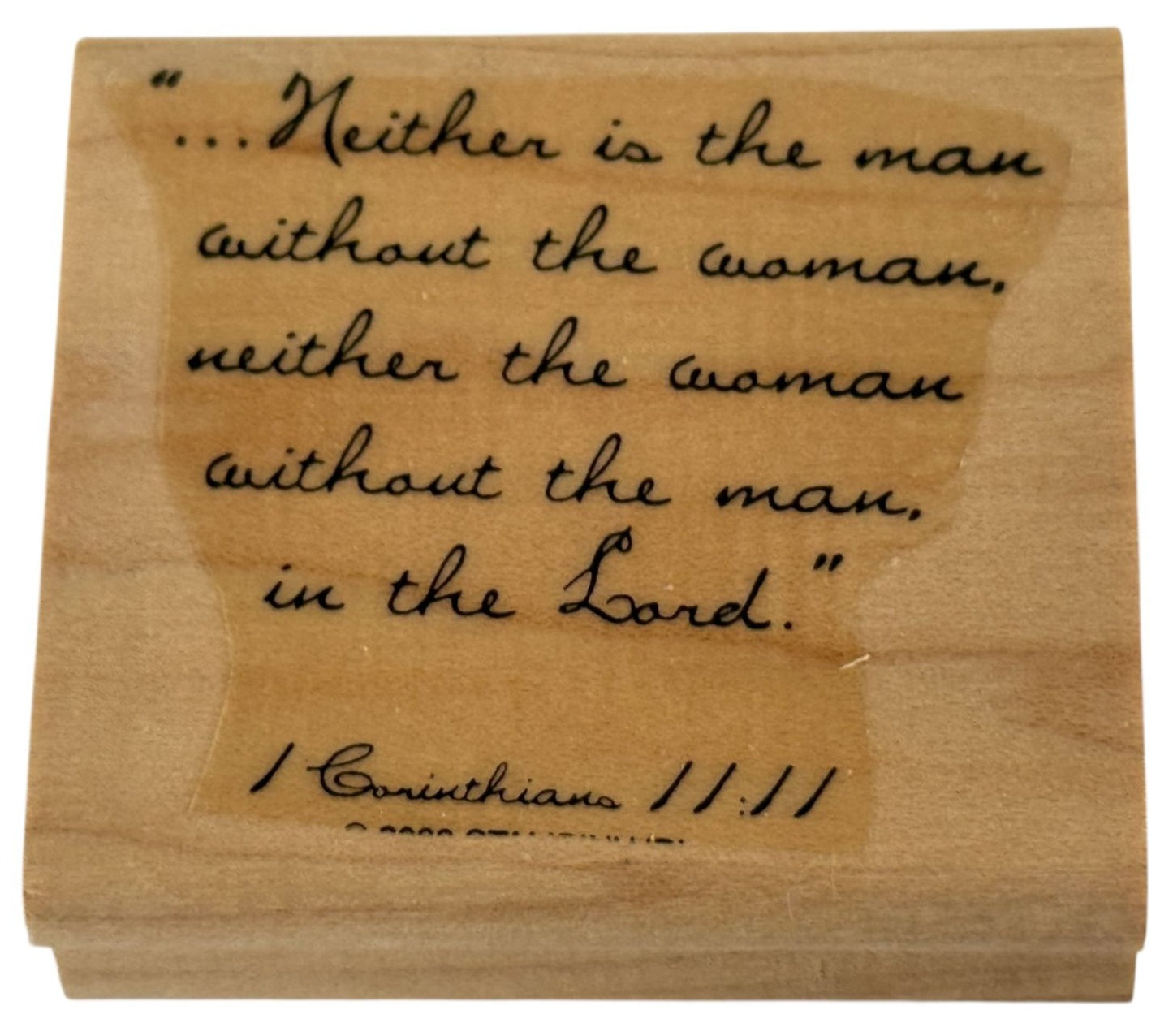 Stampin Up Rubber Stamp Bible Verse Corinthians Christian Religious Wedding Card