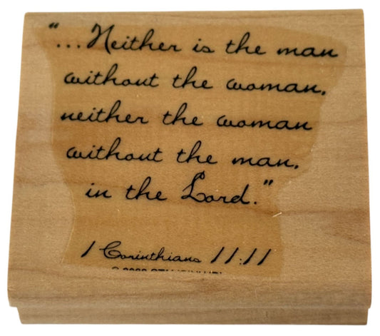 Stampin Up Rubber Stamp Bible Verse Corinthians Christian Religious Wedding Card