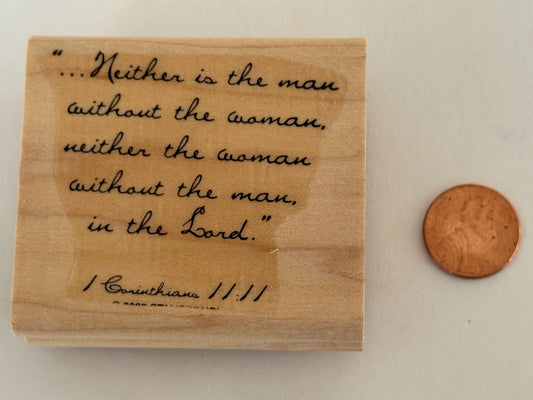 Stampin Up Rubber Stamp Bible Verse Corinthians Christian Religious Wedding Card