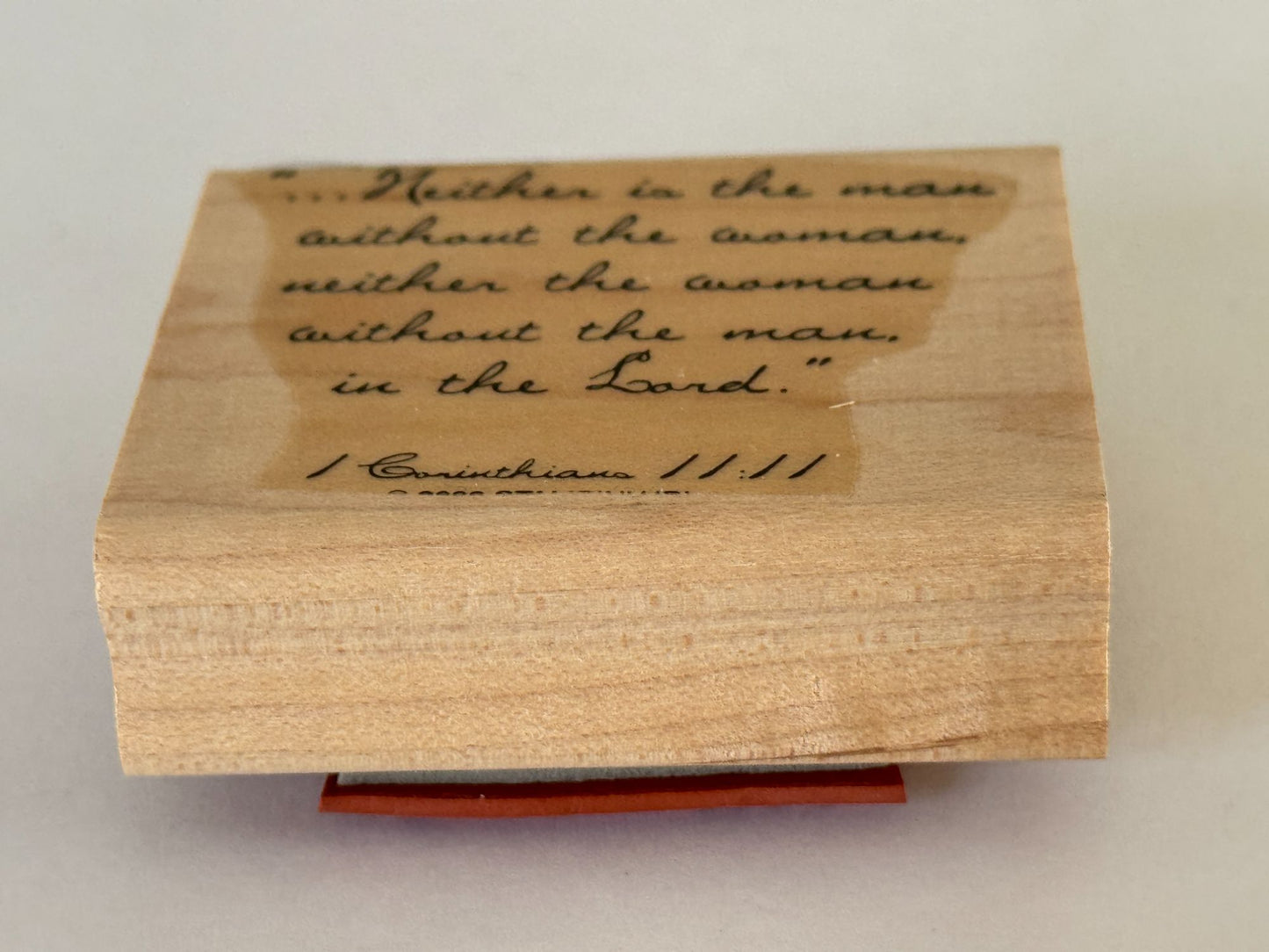 Stampin Up Rubber Stamp Bible Verse Corinthians Christian Religious Wedding Card