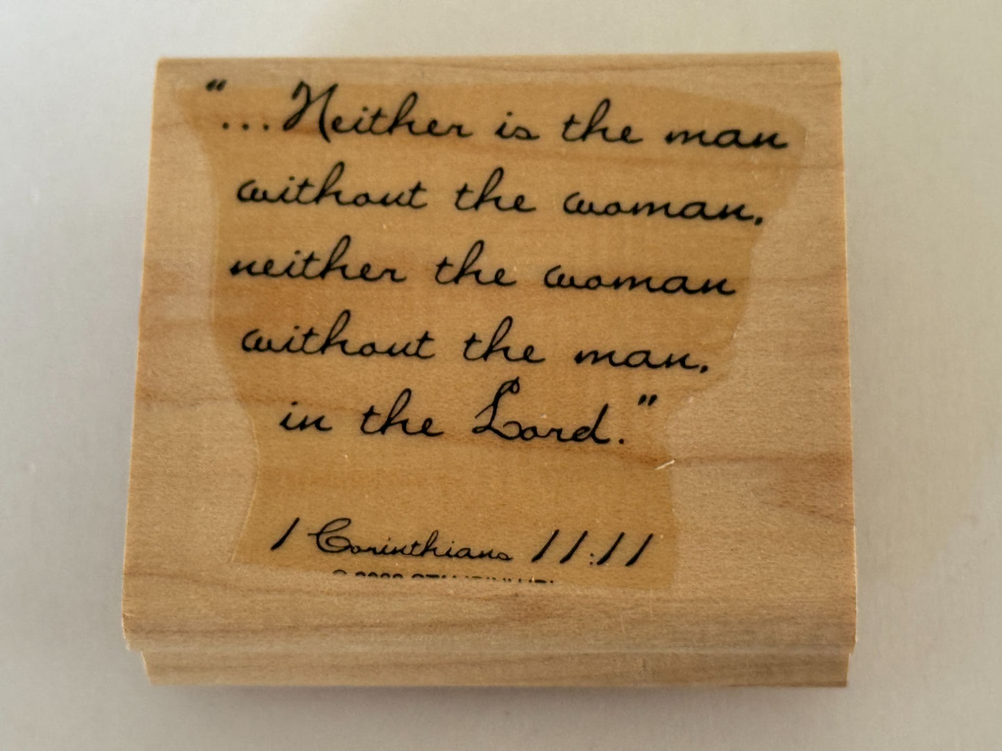 Stampin Up Rubber Stamp Bible Verse Corinthians Christian Religious Wedding Card