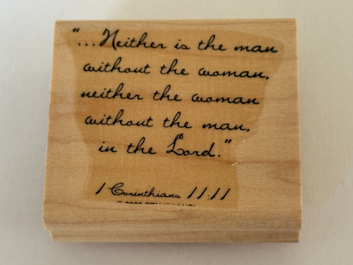 Stampin Up Rubber Stamp Bible Verse Corinthians Christian Religious Wedding Card