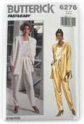 Butterick Sewing Pattern 6276 Evening Jacket Pants 1990s Vintage Easy 6 8 10 UC