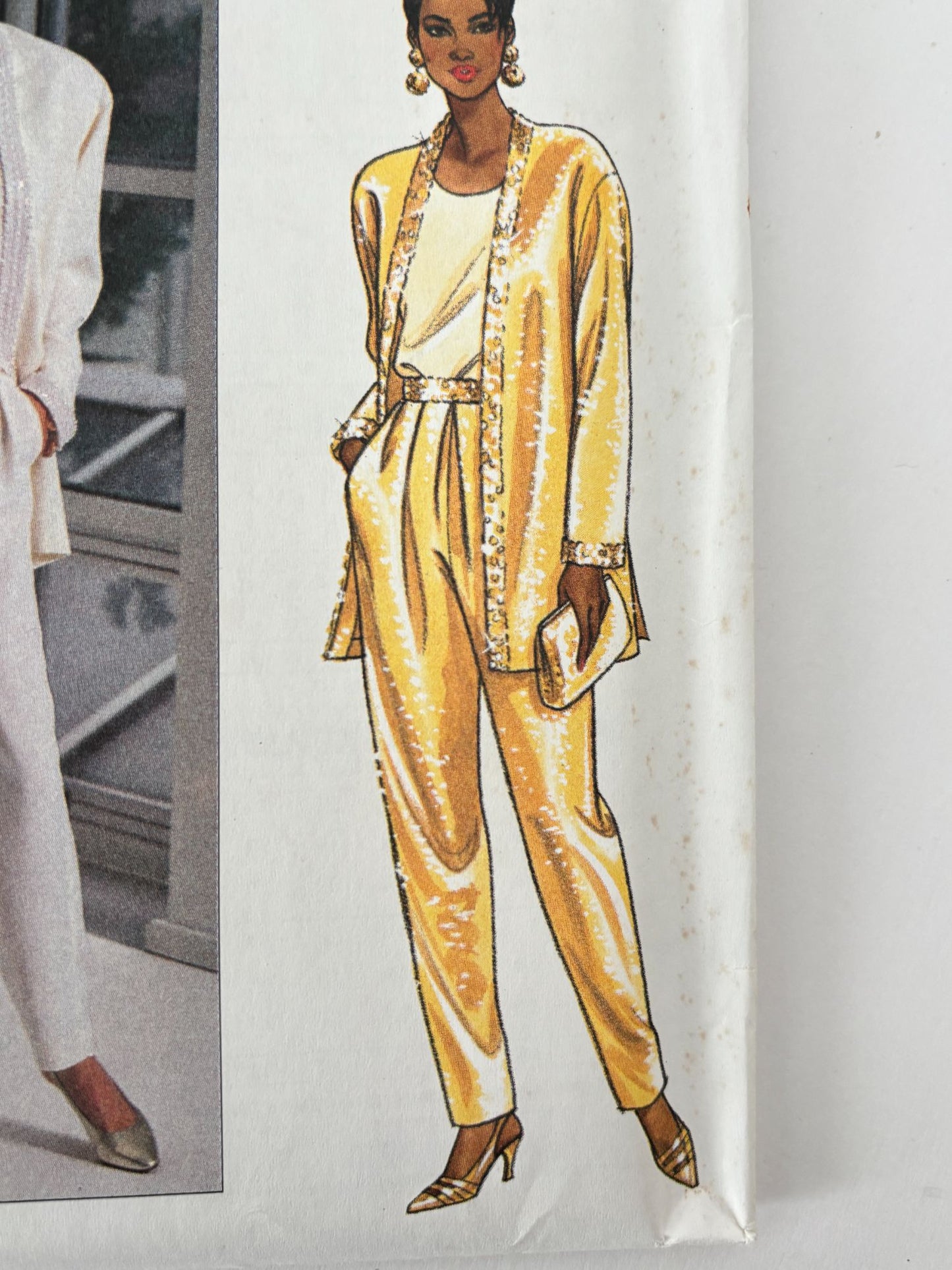 Butterick Sewing Pattern 6276 Evening Jacket Pants 1990s Vintage Easy 6 8 10 UC