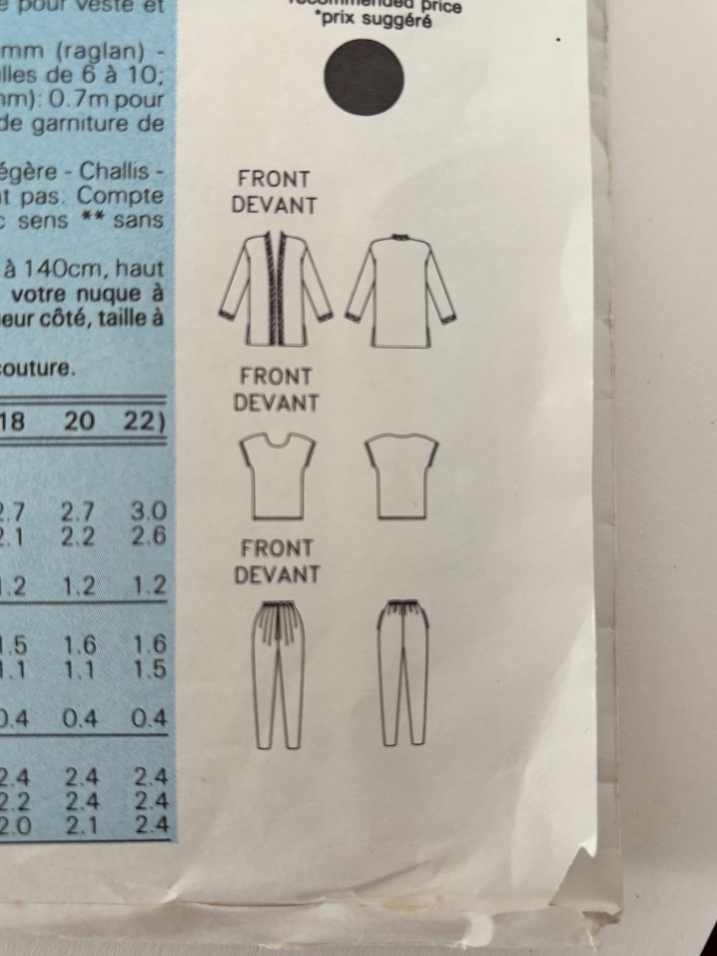 Butterick Sewing Pattern 6276 Evening Jacket Pants 1990s Vintage Easy 6 8 10 UC