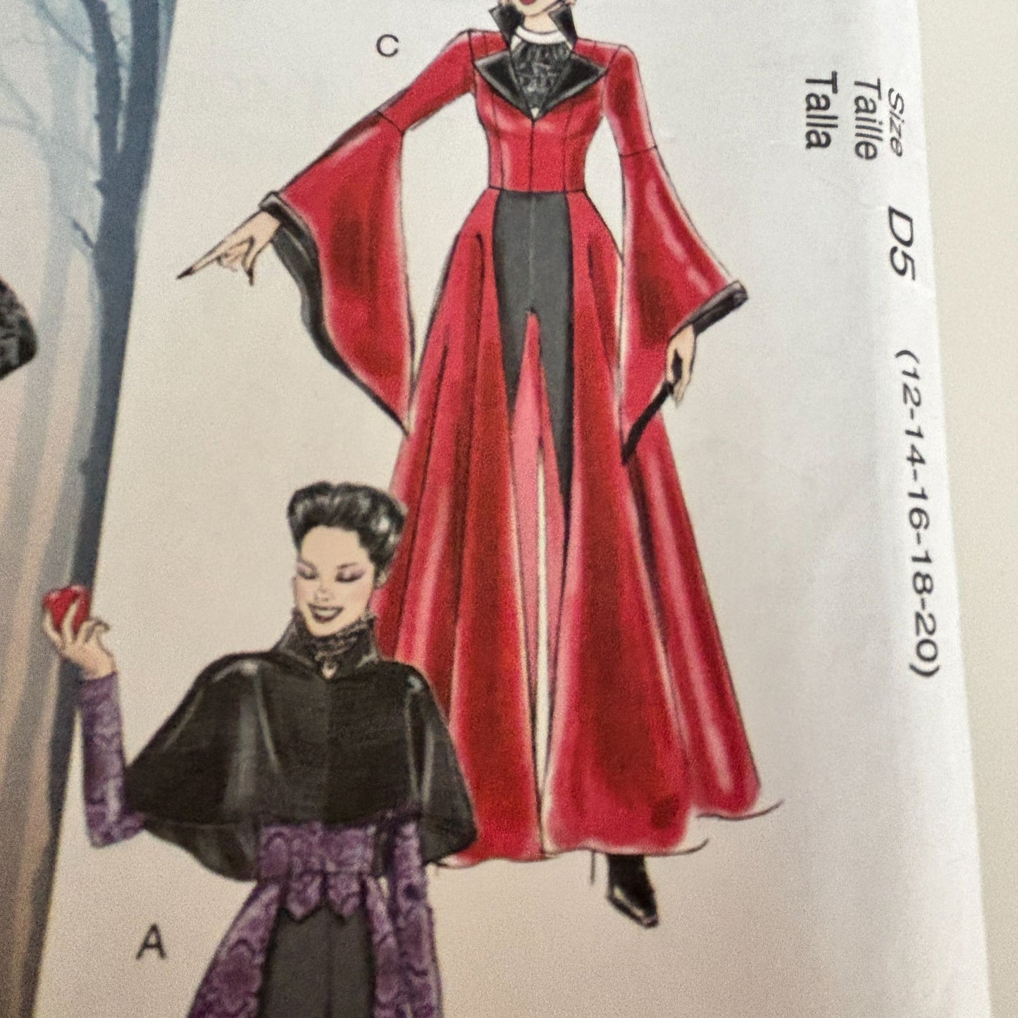 McCalls Costume Sewing Pattern M6818 Gothic Coat Victorian Steampunk Capelet Cosplay 12–20 UNCUT Fantasy