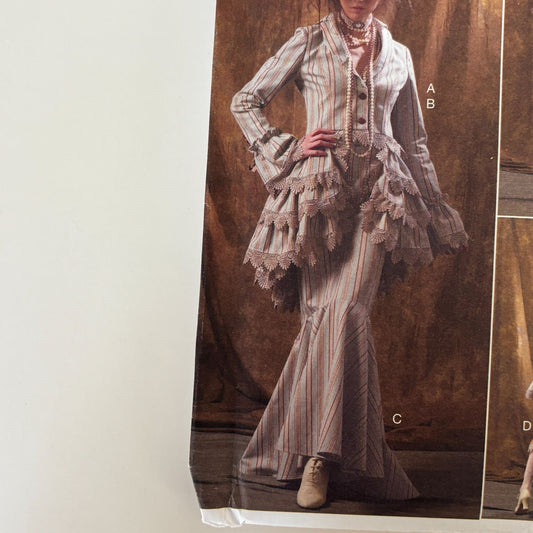 McCalls Sewing Pattern M6770 Victorian Steampunk Costume Bustle Jacket Skirt Pants 12-20 Uncut
