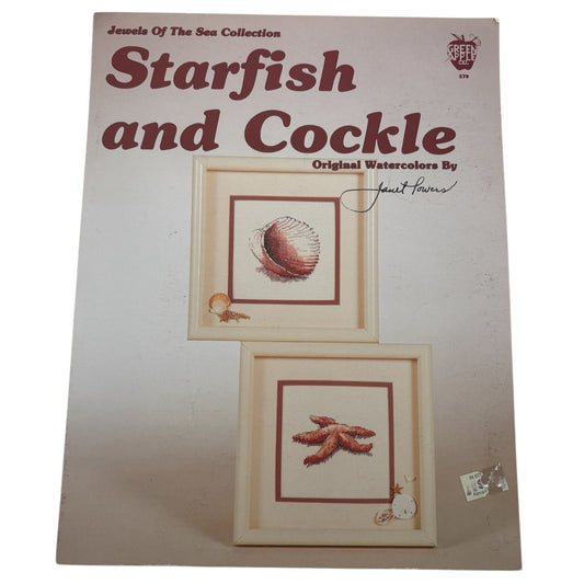 Green Apple Cross Stitch Pattern Starfish and Cockle Sea Shell Jewels of the Sea