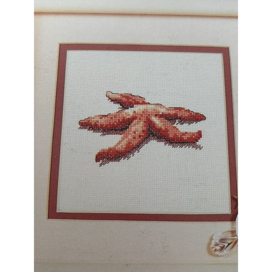 Green Apple Cross Stitch Pattern Starfish and Cockle Sea Shell Jewels of the Sea