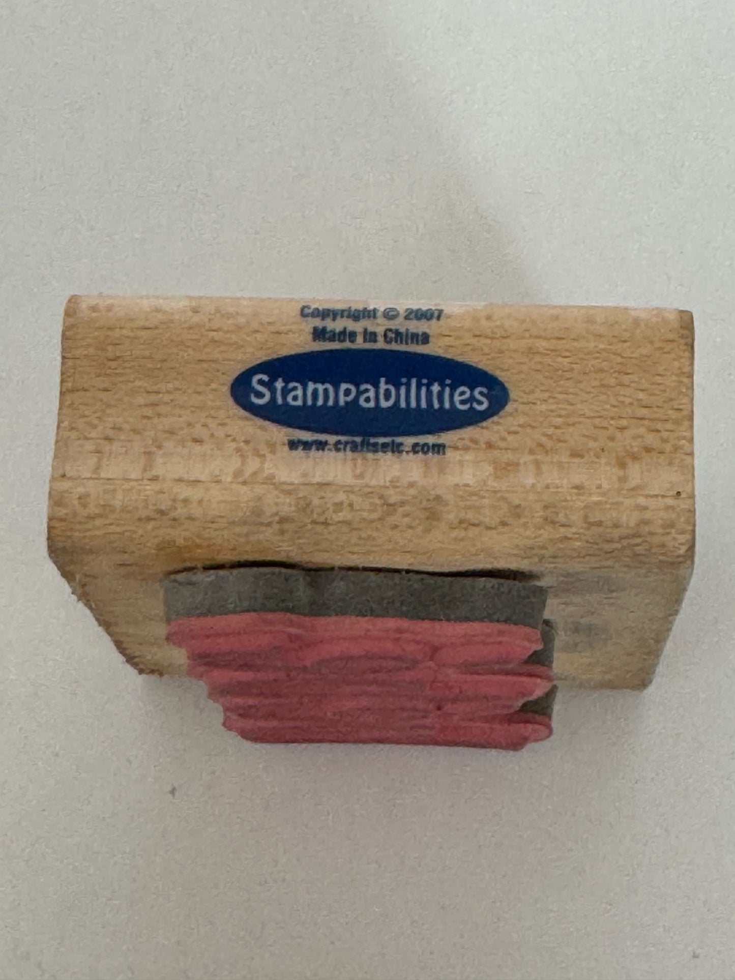 Stampabilities Rubber Stamp Bebe French Baby Word Card Making Wood Mounted Craft