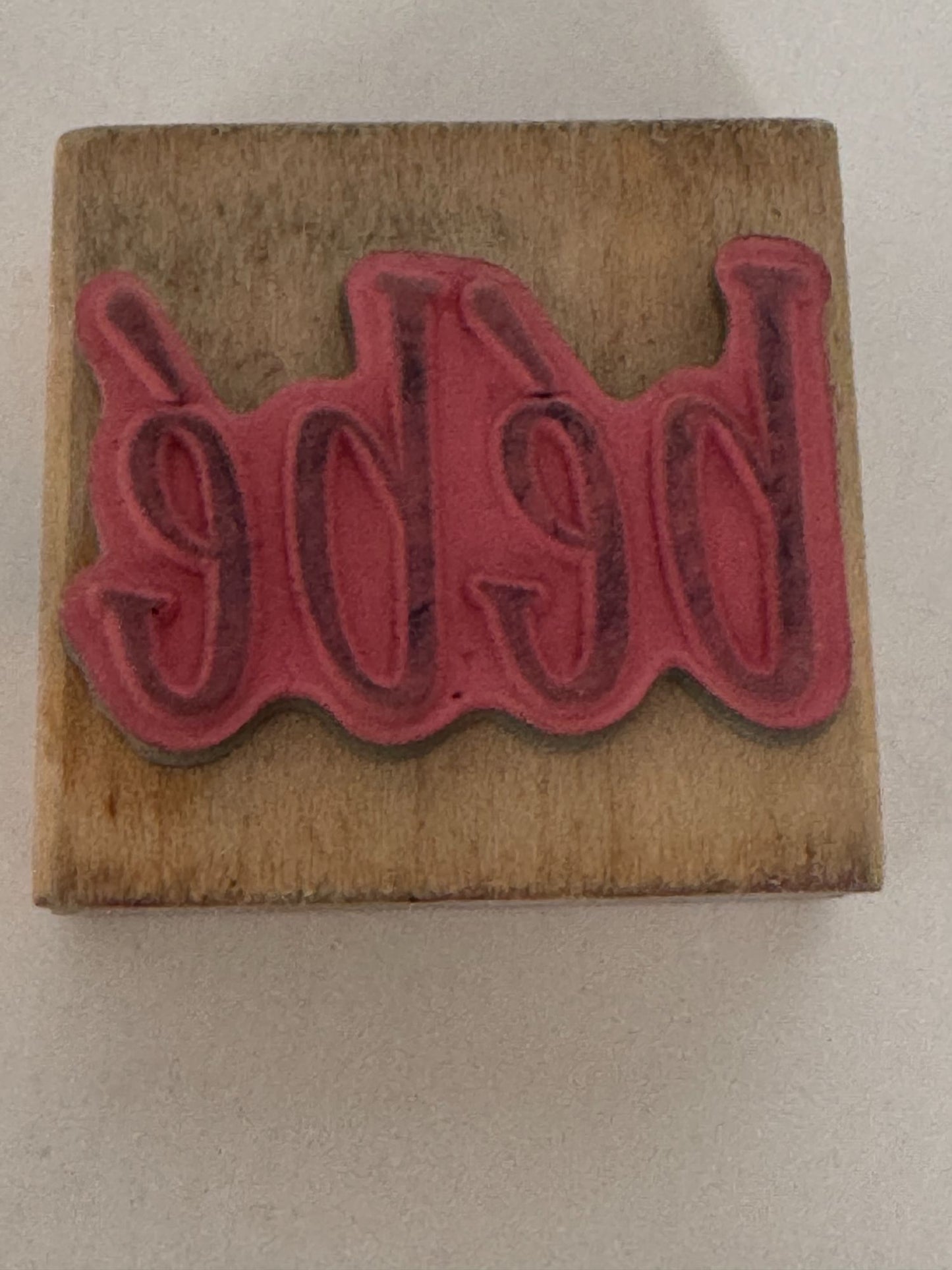 Stampabilities Rubber Stamp Bebe French Baby Word Card Making Wood Mounted Craft