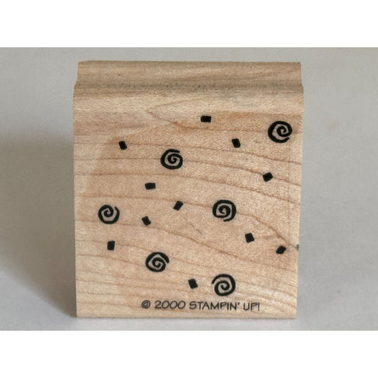 Stampin Up Rubber Stamp Swirls Confetti Birthday Party Background Card Making