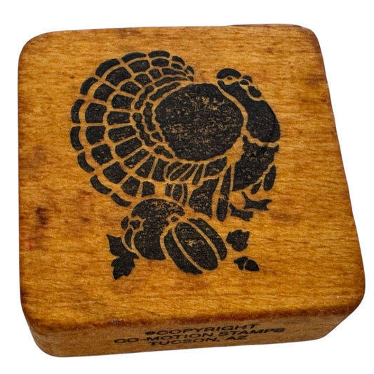 Co-Motion Rubber Stamp Thanksgiving Turkey Harvest Fall Autumn Card Making