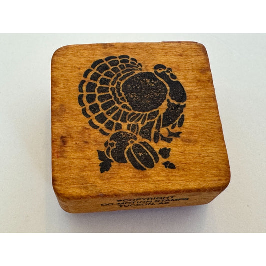 Co-Motion Rubber Stamp Thanksgiving Turkey Harvest Fall Autumn Card Making