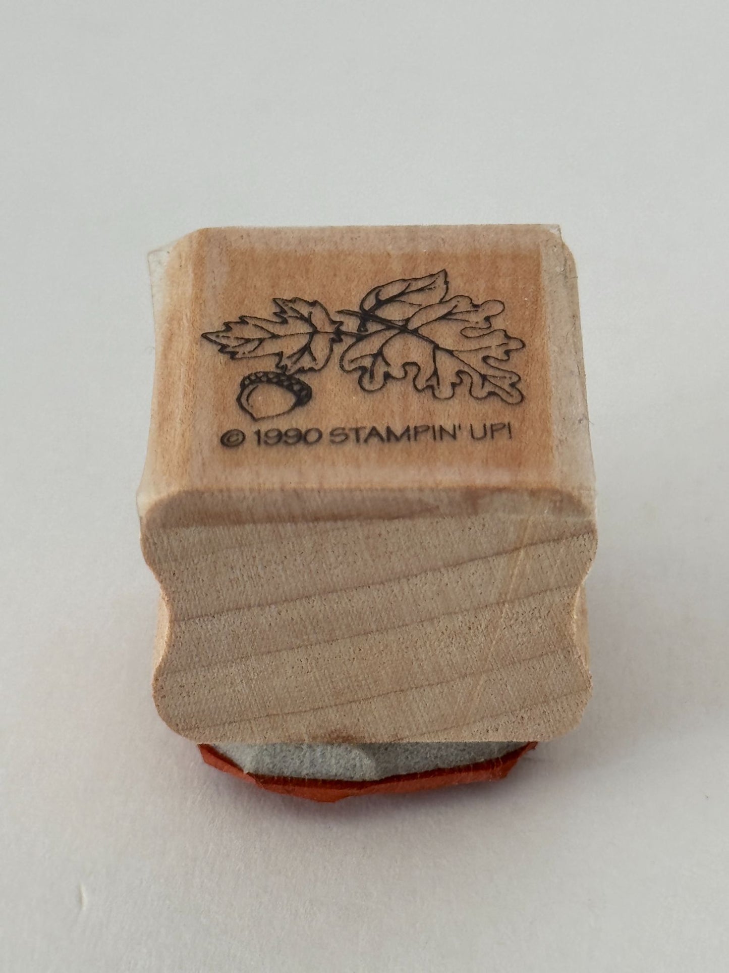 Stampin Up Rubber Stamp Oak Leaves Acorn Leaf Fall Nature Outdoors Small Craft