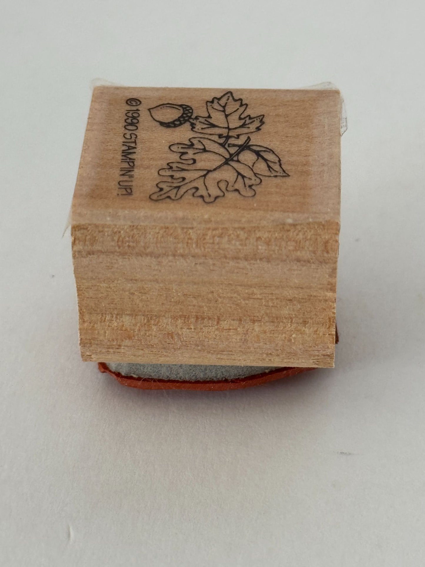 Stampin Up Rubber Stamp Oak Leaves Acorn Leaf Fall Nature Outdoors Small Craft