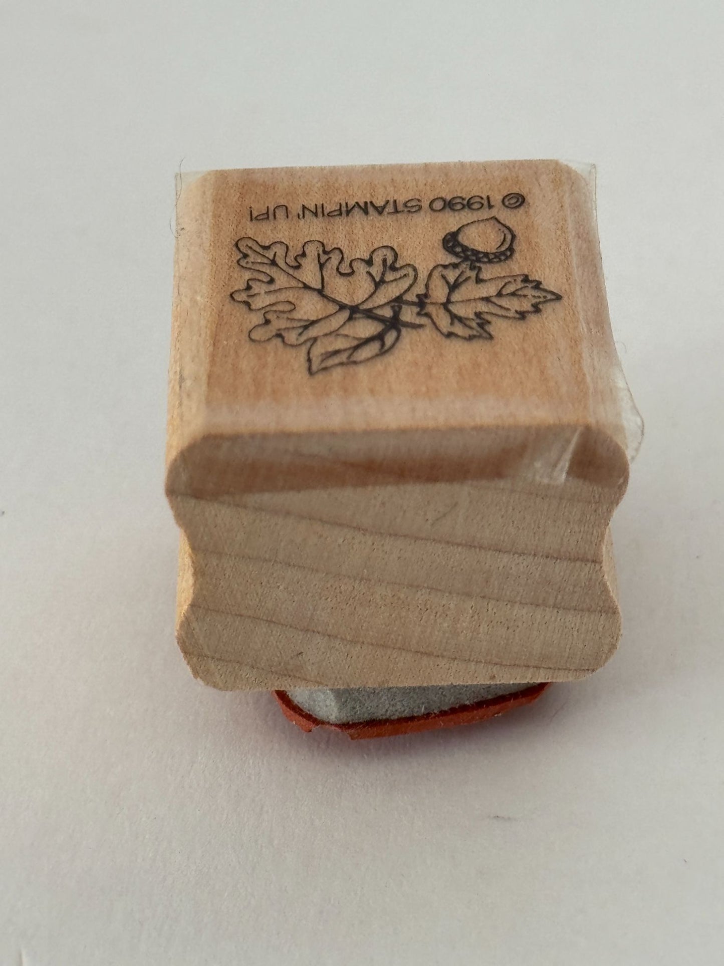 Stampin Up Rubber Stamp Oak Leaves Acorn Leaf Fall Nature Outdoors Small Craft