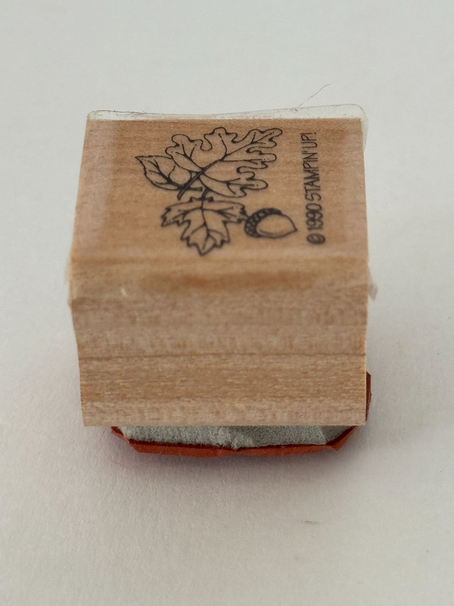 Stampin Up Rubber Stamp Oak Leaves Acorn Leaf Fall Nature Outdoors Small Craft