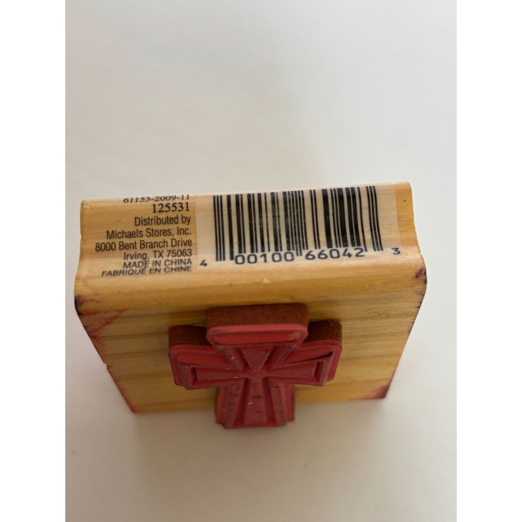 Craft Smart Stamp Rubber Christian Cross Religious Card Making Easter Sacrament