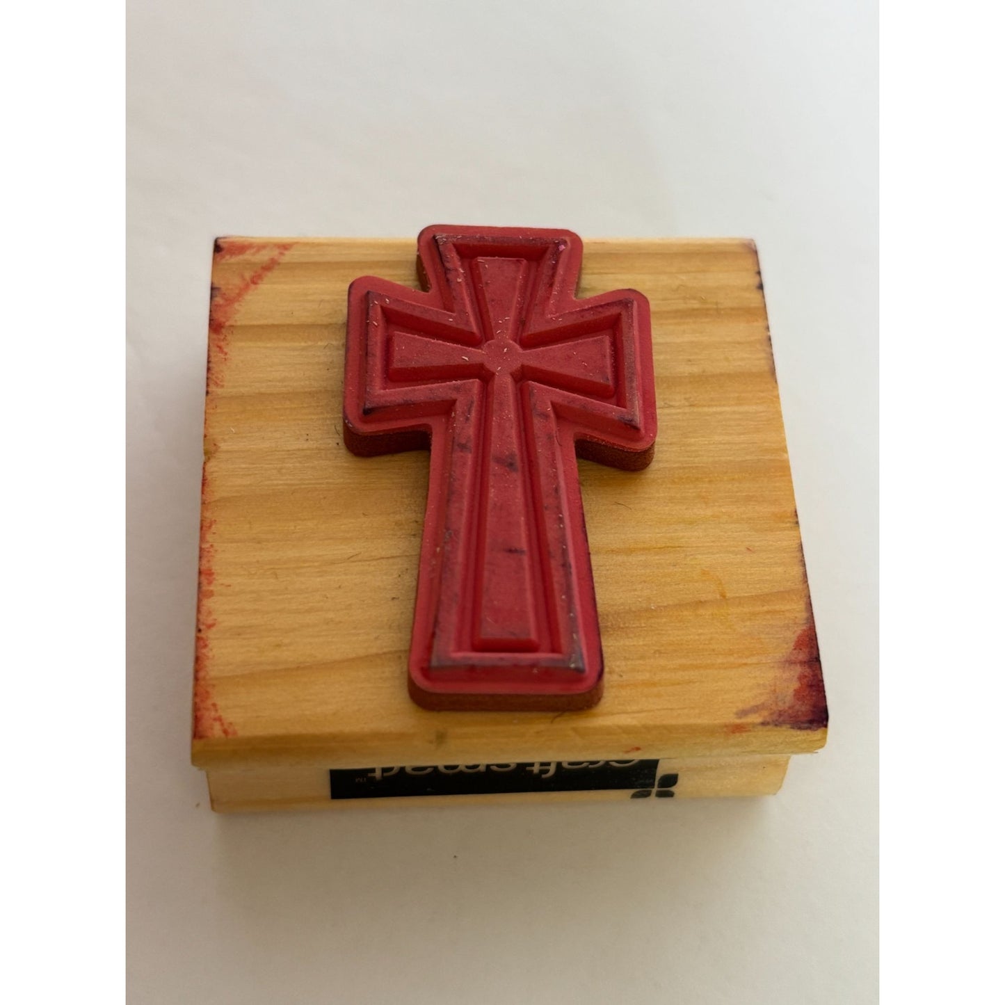 Craft Smart Stamp Rubber Christian Cross Religious Card Making Easter Sacrament