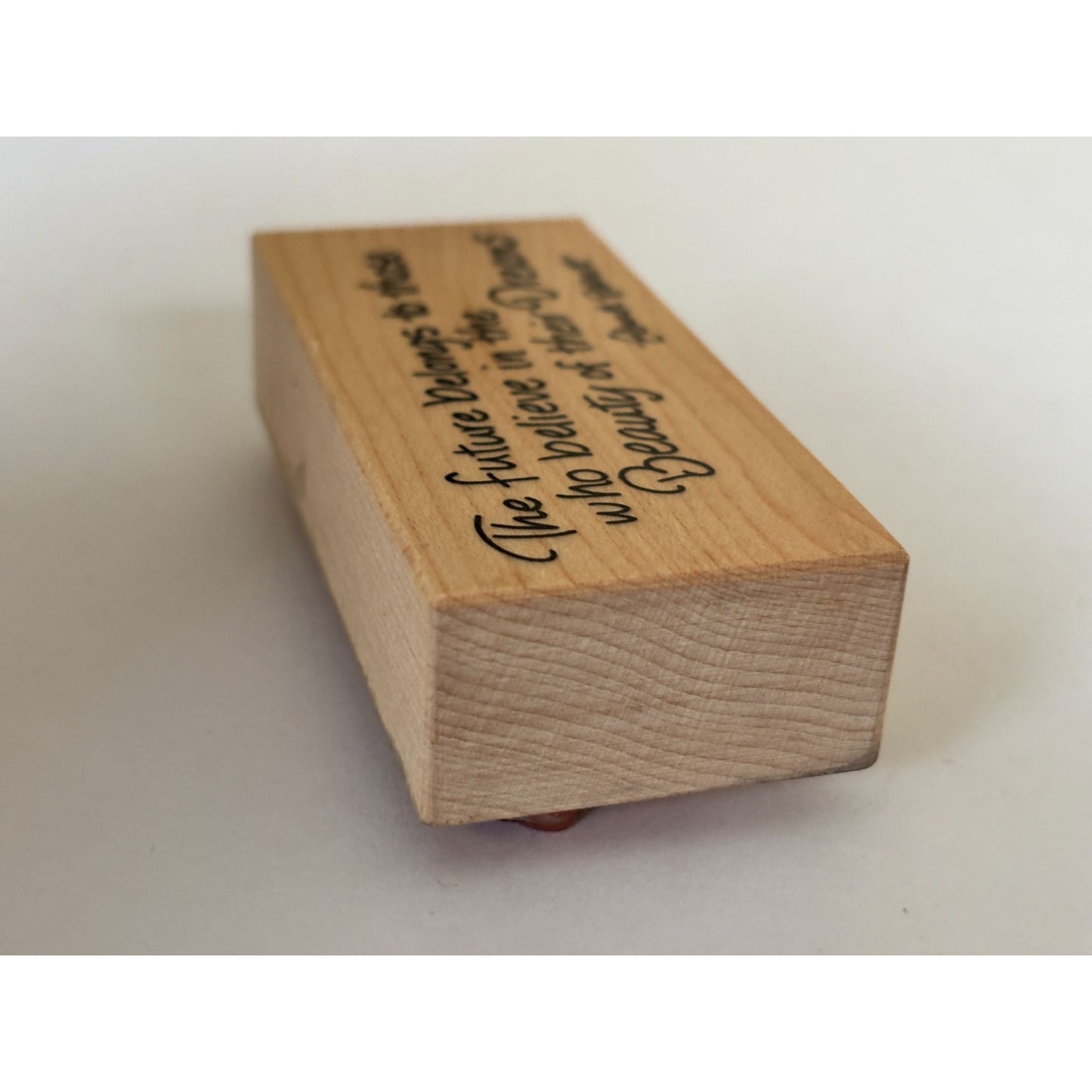PSX Rubber Stamp Eleanor Roosevelt Quote The Future Belongs to Those Beauty of Dreams Wood Mounted