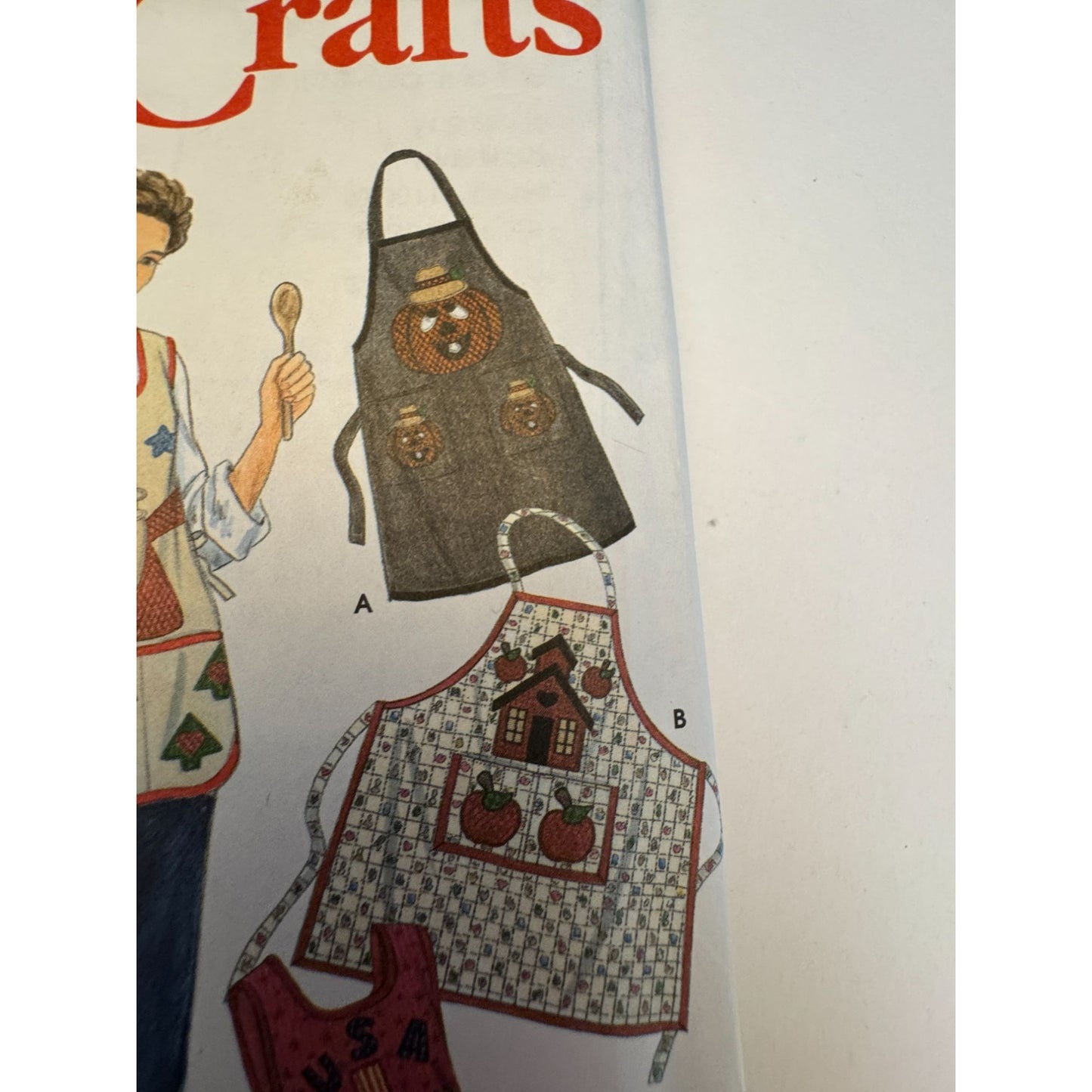 Simplicity Sewing Pattern 7889 Kitchen Apron Holiday Baking Patriotic Halloween Uncut Christmas Teacher