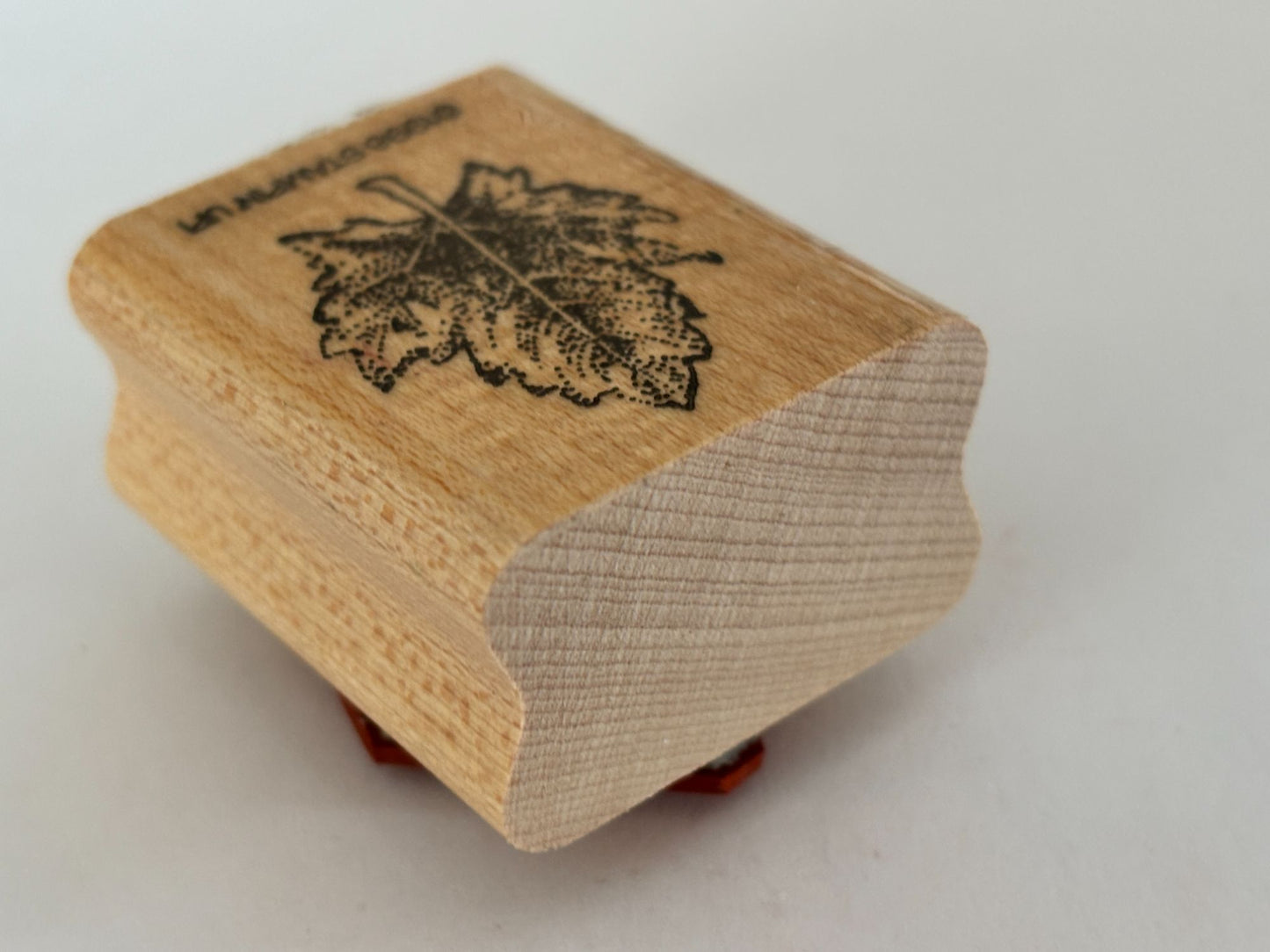 Stampin Up Rubber Stamp Maple Leaf Nature Outdoors Crafting Stamp Wood Mounted