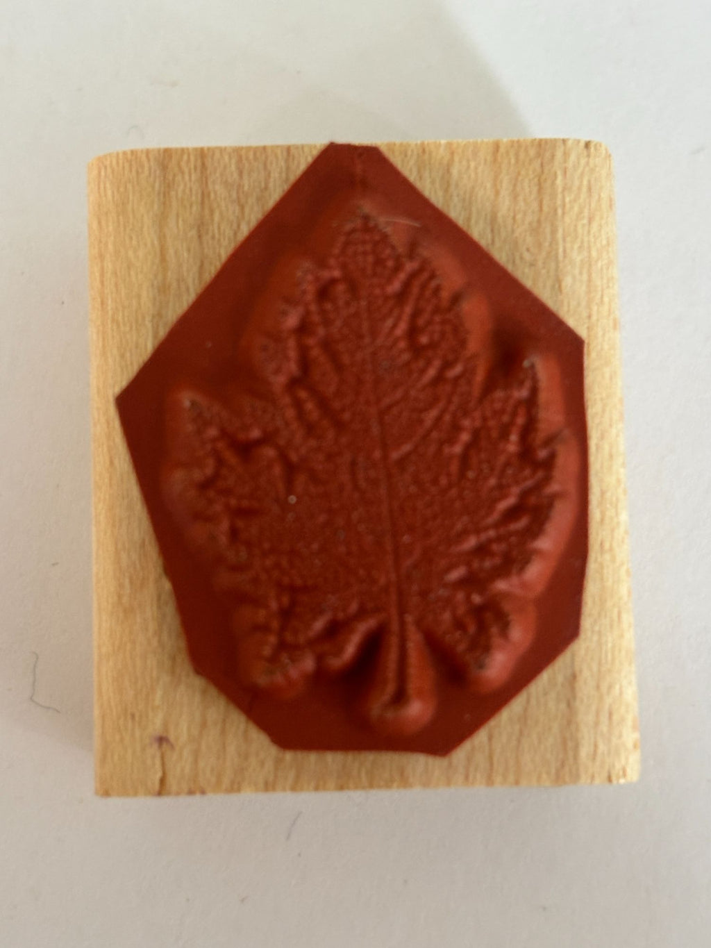 Stampin Up Rubber Stamp Maple Leaf Nature Outdoors Crafting Stamp Wood Mounted