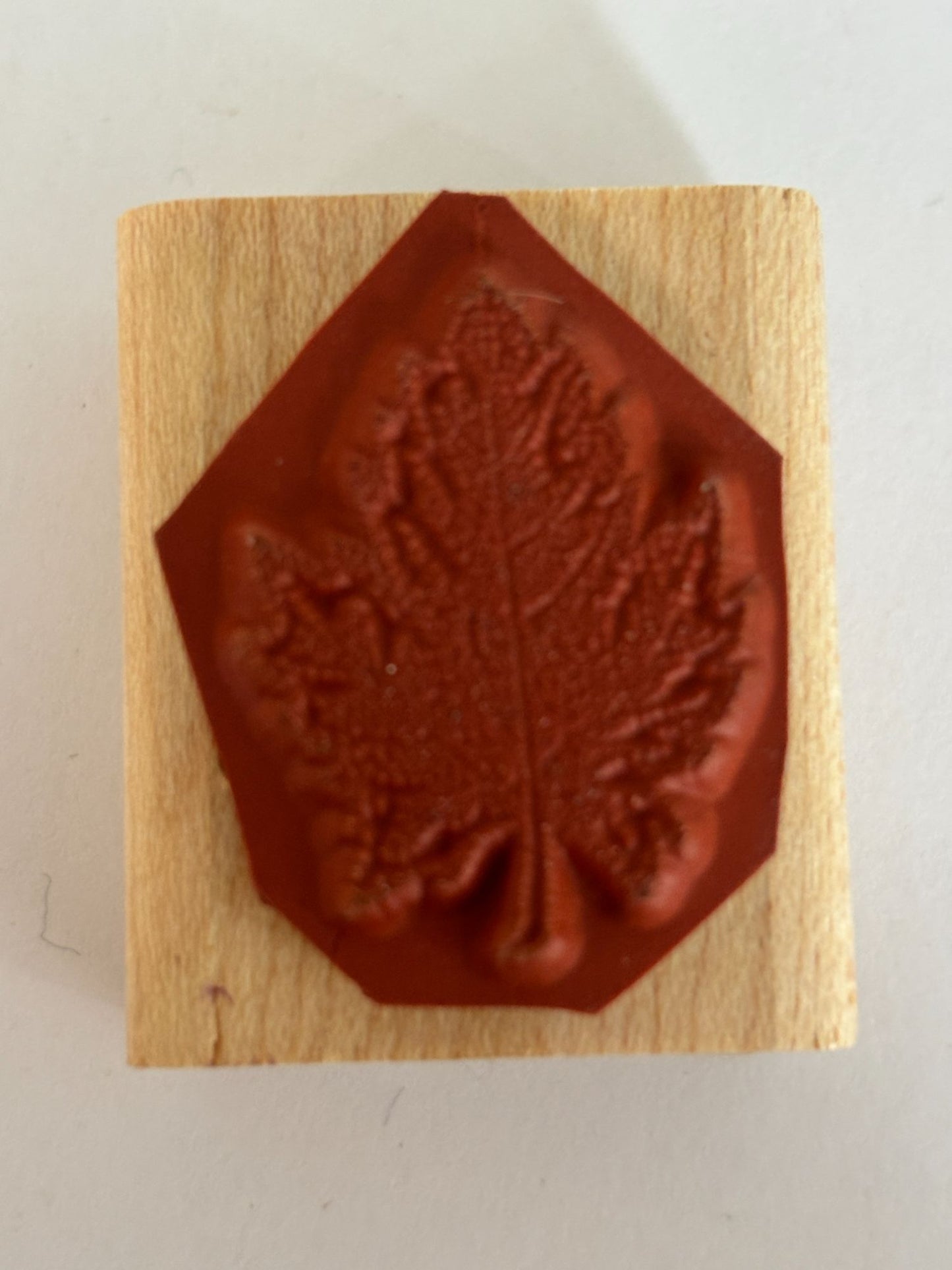 Stampin Up Rubber Stamp Maple Leaf Nature Outdoors Crafting Stamp Wood Mounted